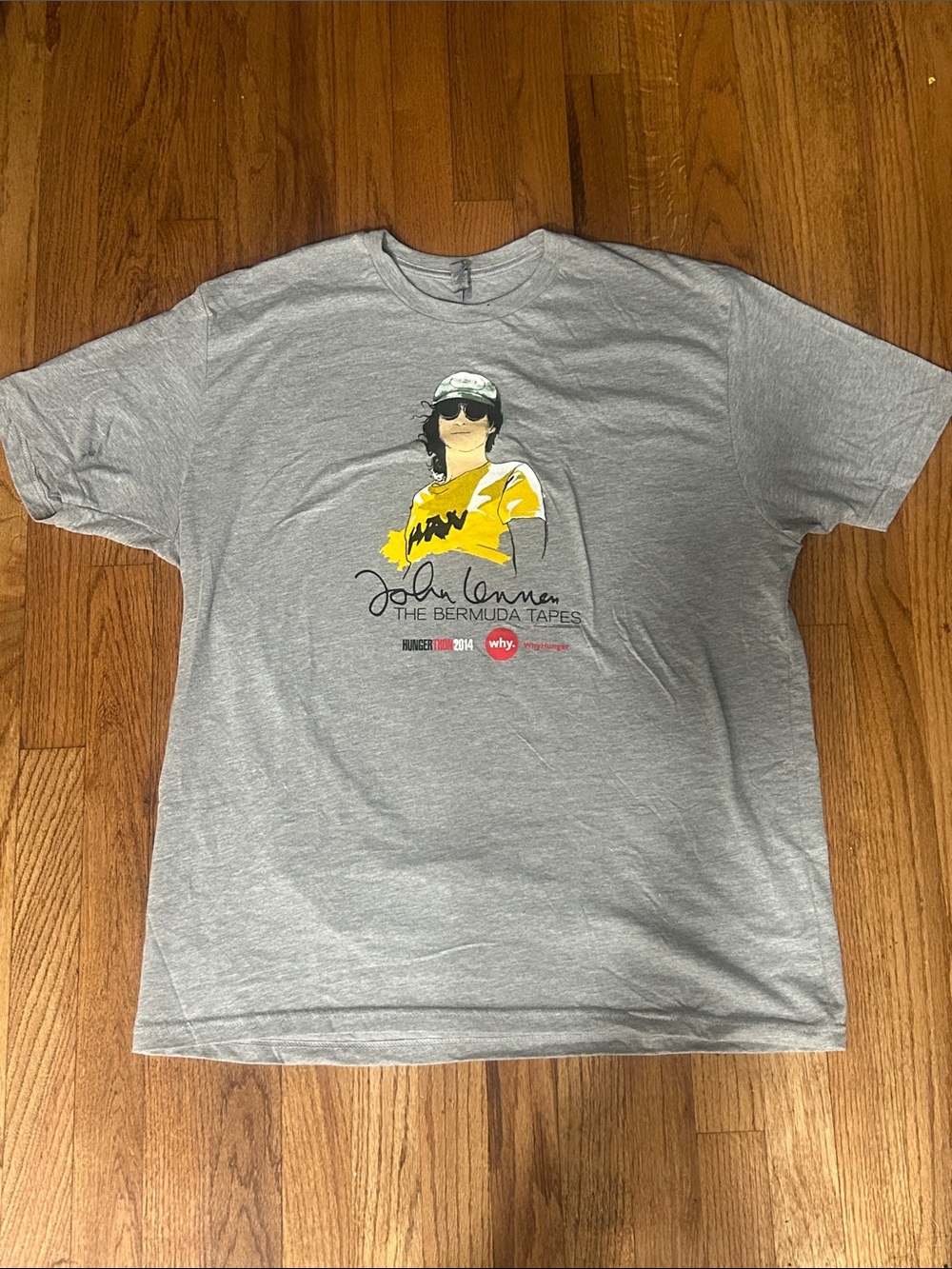 Bruce Willis 2014 Gray Graphic Men’s T-Shirt with Yellow Accent XL New